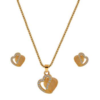 Stylish Delicate Party Wear Pendant Set For Women Girl 4