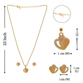 Stylish Delicate Party Wear Pendant Set For Women Girl 6