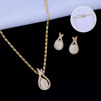 Stylish Delicate Fancy Designer Look   Pendant Set For Women Girl 1