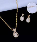 Stylish Delicate Fancy Designer Look   Pendant Set For Women Girl