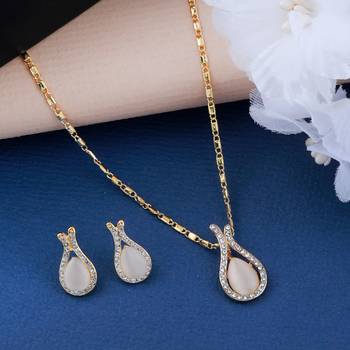 Stylish Delicate Fancy Designer Look   Pendant Set For Women Girl 2