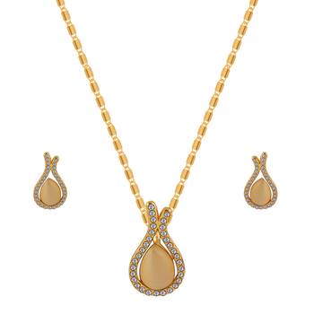 Stylish Delicate Fancy Designer Look   Pendant Set For Women Girl 4