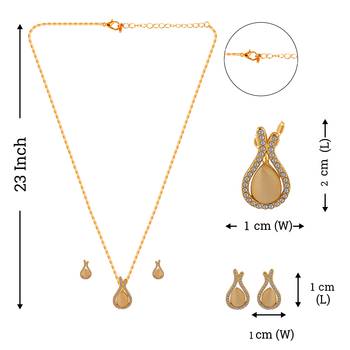 Stylish Delicate Fancy Designer Look   Pendant Set For Women Girl 6