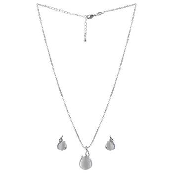 Delicate Silver Plated Party Wear  Pendant Set For Women Girl 5