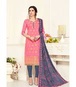 Sangam Prints Beige Banarasi Silk Woven Unstitched Dress Material