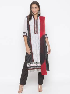 Black embroidered cotton salwar 1
