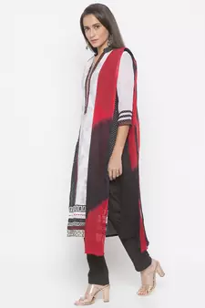Black embroidered cotton salwar