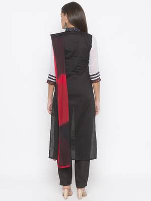 Black embroidered cotton salwar 3
