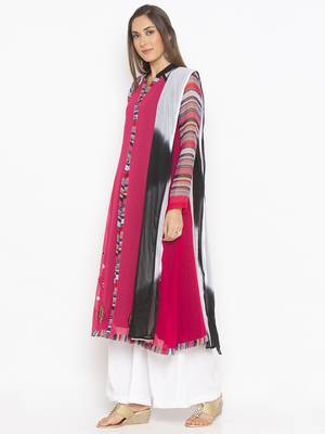 Pink embroidered georgette salwar 2
