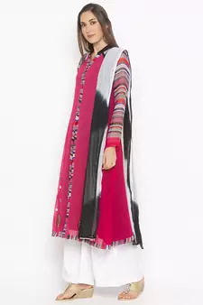 Pink embroidered georgette salwar