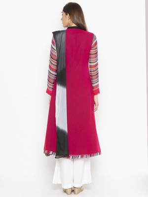 Pink embroidered georgette salwar 3