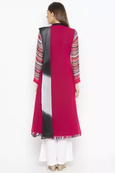 Pink embroidered georgette salwar