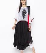 Black embroidered cotton salwar