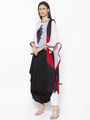Black embroidered cotton salwar 2