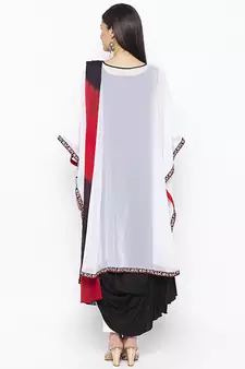 Black embroidered cotton salwar