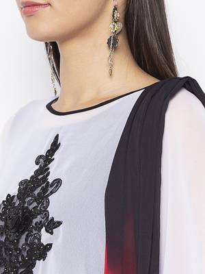 Black embroidered cotton salwar 4