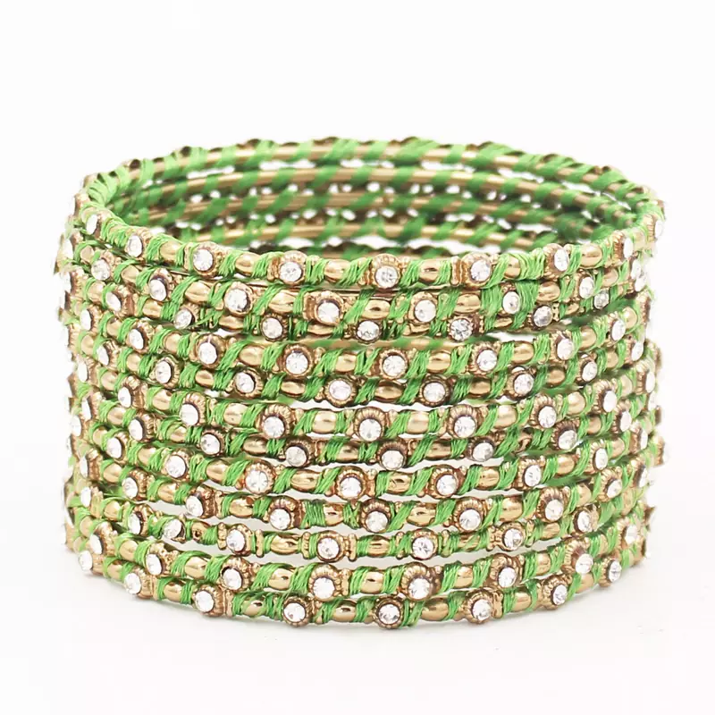 Green bangles-and-bracelets