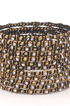 Black bangles-and-bracelets