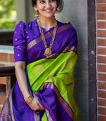 Designer Soft Lichi Silk Saree With Blouse Piece For women