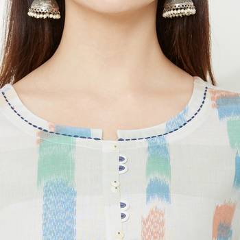 Os by Fourbuttons Women's Cotton Multi Kurta 7