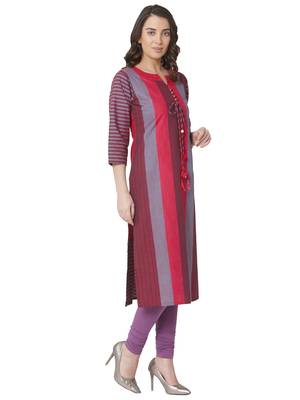 Os by Fourbuttons Women's Pure Cotton Multi Kurta 2