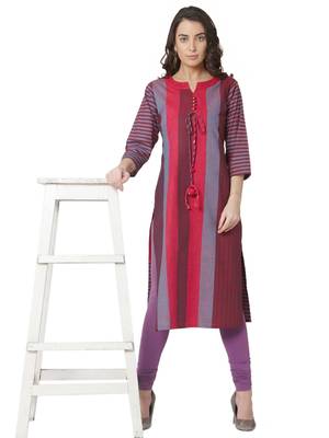 Os by Fourbuttons Women's Pure Cotton Multi Kurta 5