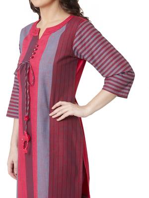 Os by Fourbuttons Women's Pure Cotton Multi Kurta 6