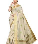 Heavy Zari Block Print with Broad Zari weaving Border Patta SAREE