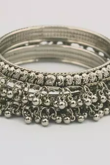Silver Ghungroos Bangles