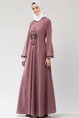 MRC Women's Embroidered Abaya With Hijab 3