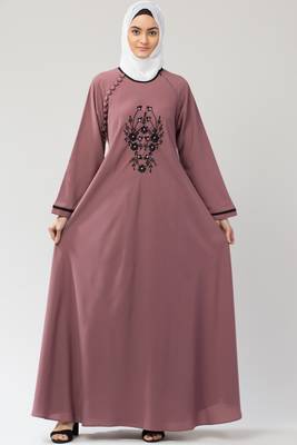 MRC Women's Embroidered Abaya With Hijab 6