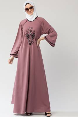 MRC Women's Embroidered Abaya With Hijab 7