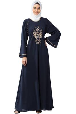 MRC Women Embroidered Abaya With Hijab 1