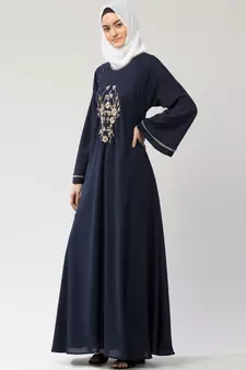 MRC Women Embroidered Abaya With Hijab