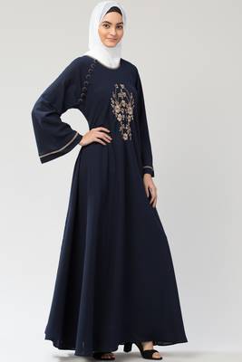 MRC Women Embroidered Abaya With Hijab 5