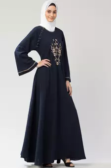 MRC Women Embroidered Abaya With Hijab