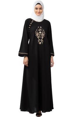 MRC Women Embroidered Abaya With Hijab 1