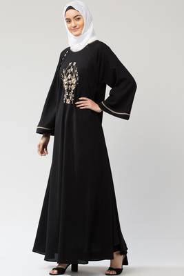MRC Women Embroidered Abaya With Hijab 4