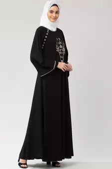 MRC Women Embroidered Abaya With Hijab