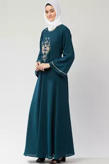 MRC Women Embroidered Abaya With Hijab