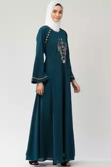 MRC Women Embroidered Abaya With Hijab