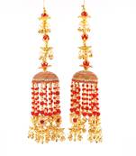 Beautiful Red Colour With Golden Work Pair of Kaleera