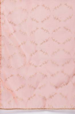 Peach embroidered polyester salwar 4