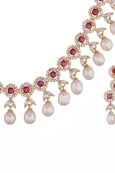 Multicolor pearl necklace-sets