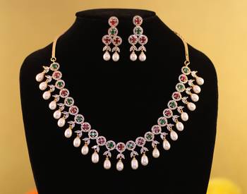 Multicolor pearl necklace-sets 1