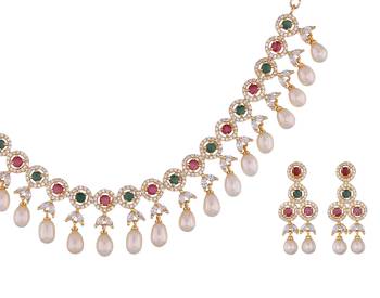 Multicolor pearl necklace-sets 3