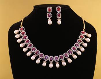 Multicolor pearl necklace-sets 1