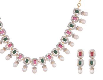 Multicolor pearl necklace-sets 3
