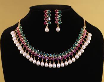 Multicolor pearl necklace-sets 1