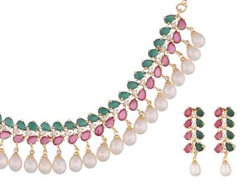 Multicolor pearl necklace-sets 3